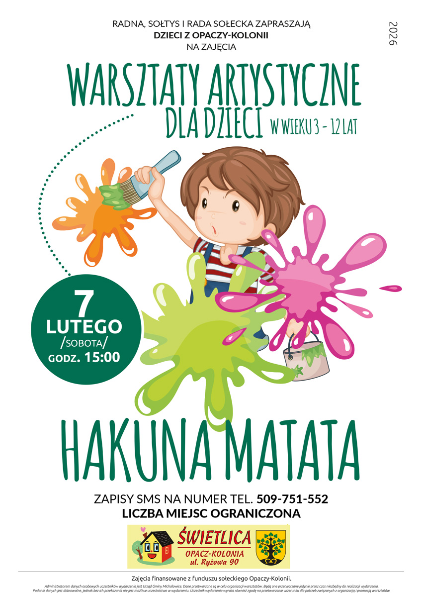 plakat zajęć dla&nbsp;dzieci