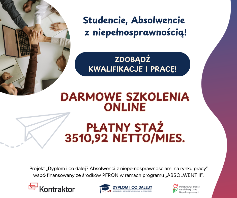 Grafika zawiera treść komunikatu