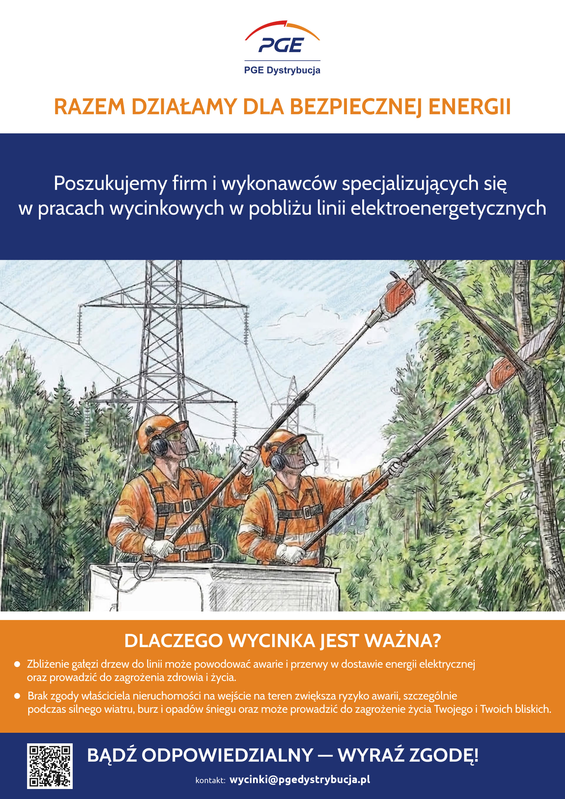 Grafika prezentuje treśc komunikatu