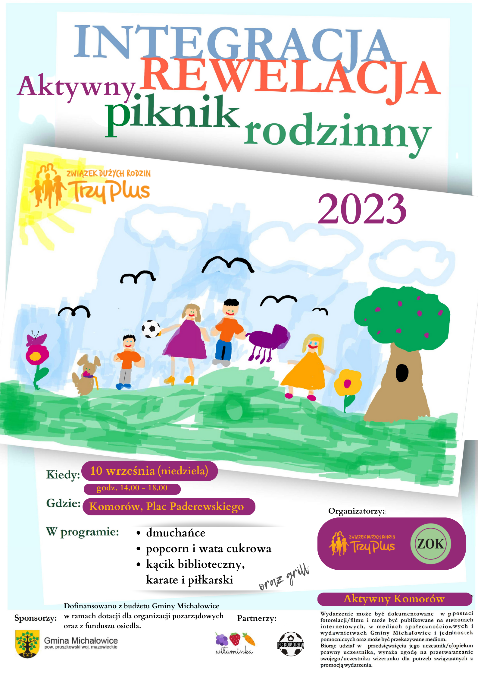 Grafika zapraszająca na piknik