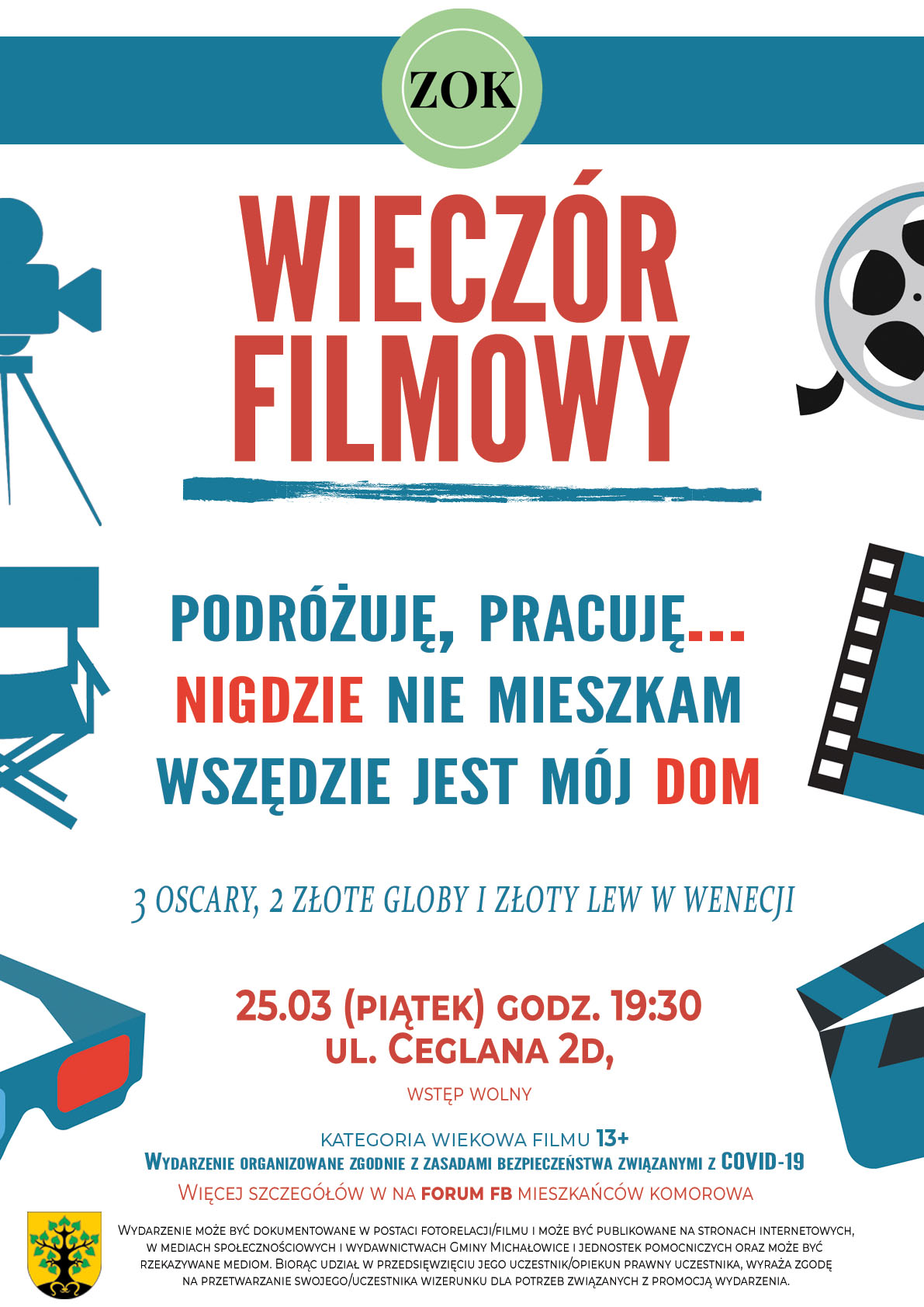 wieczór filmowy w Komorowie