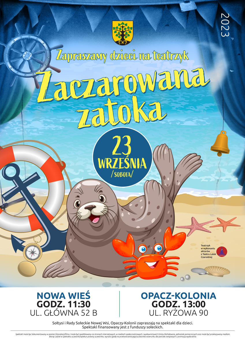 Grafika zapraszająca na teatrzyk