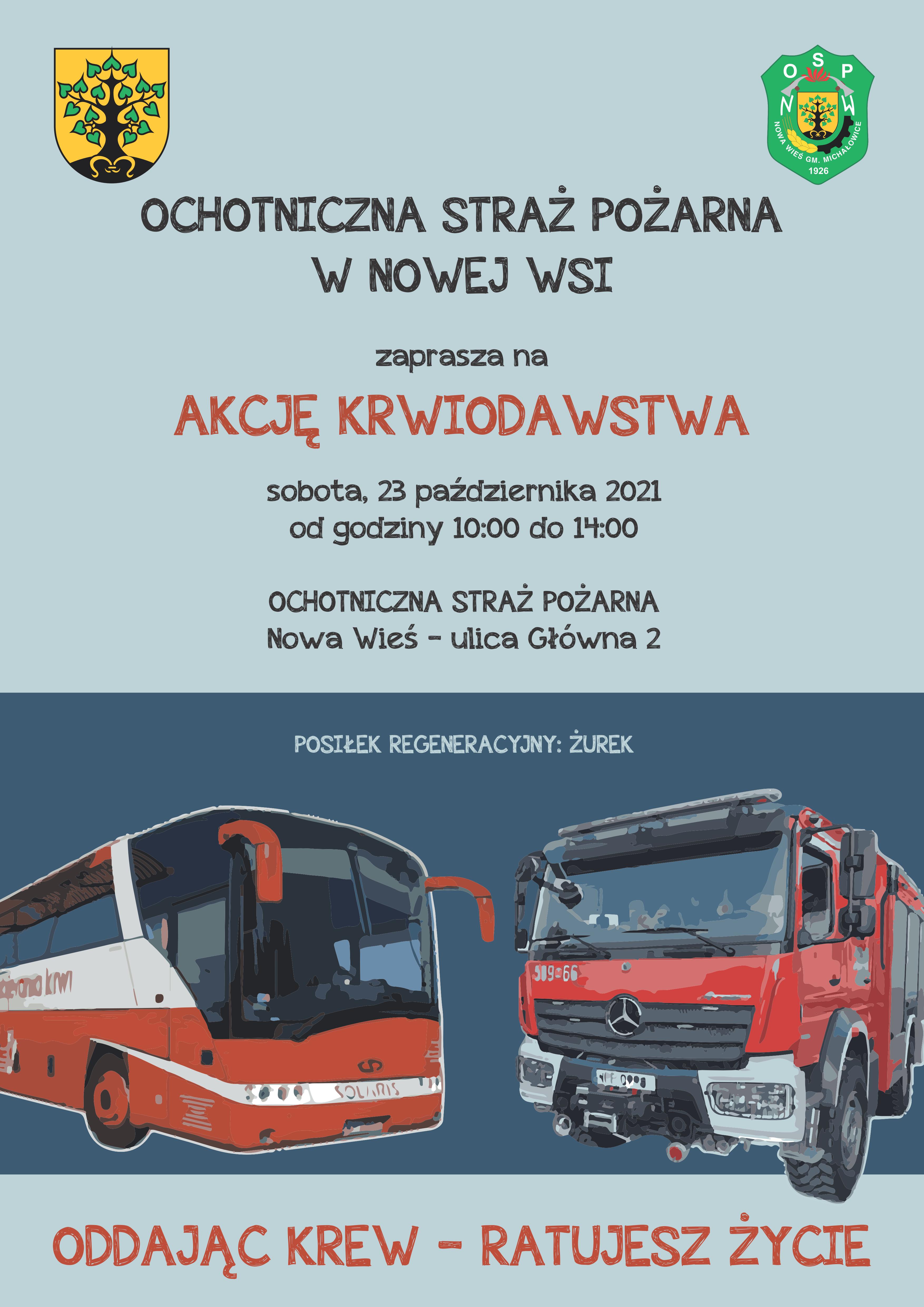 grafika obrazująca zaproszenie na akcję krwiodawstwa