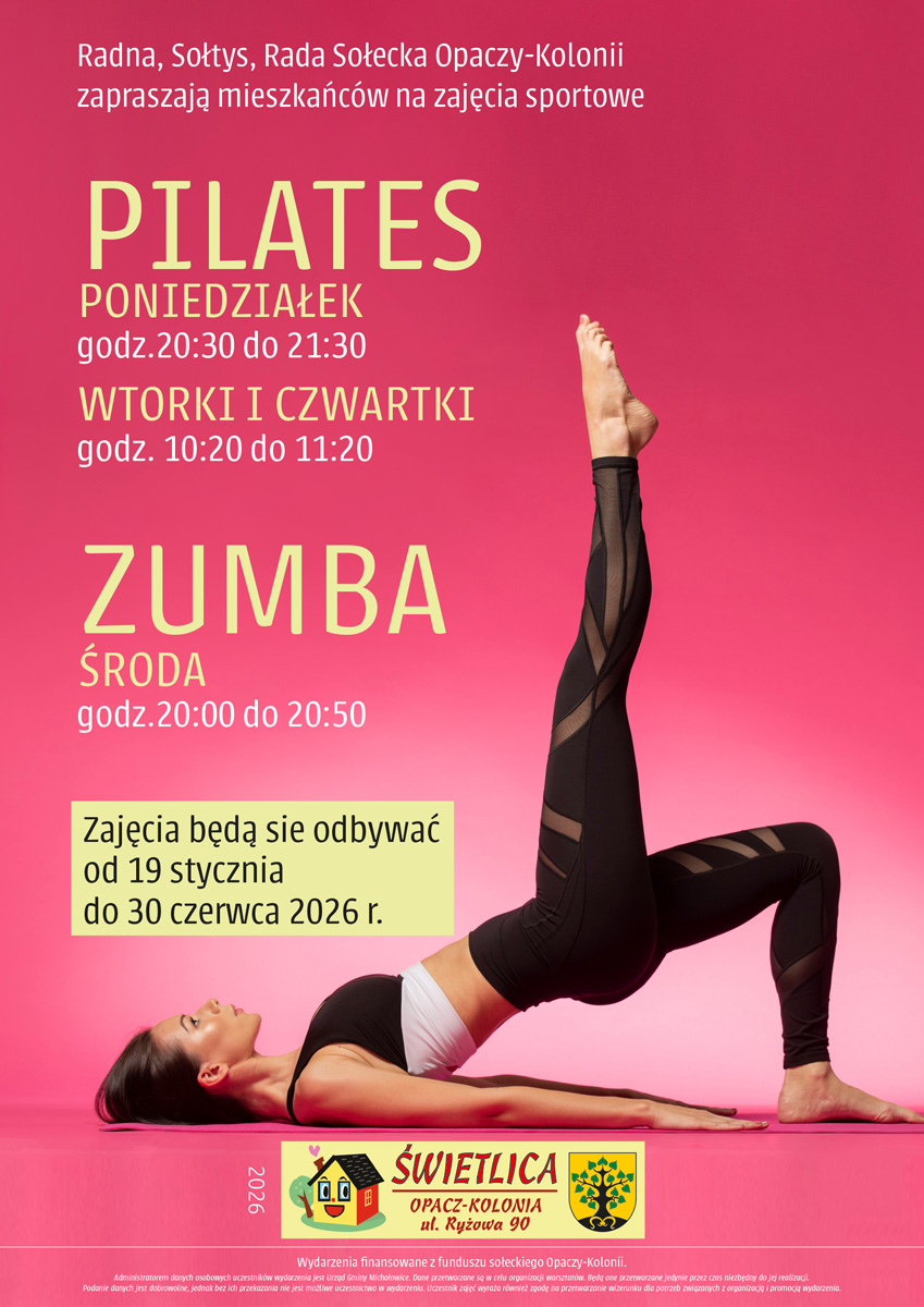 plakat zumba pilates