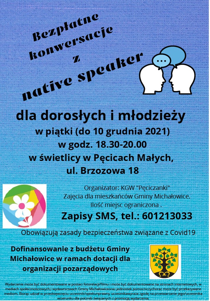 Konwersacje z native speakerem w Pęcicach Małych