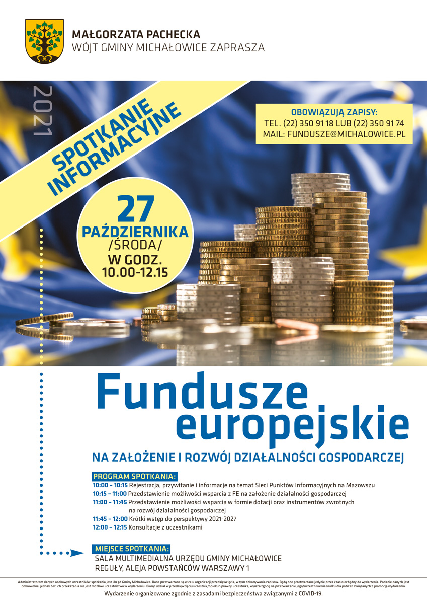 Fundusze Europejskie - spotkanie informacyjne
