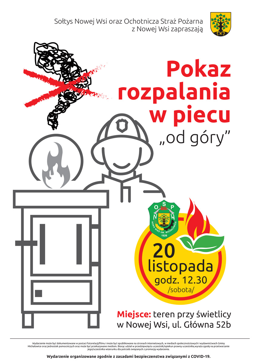 Rozpalanie pieca od góry w Nowej Wsi