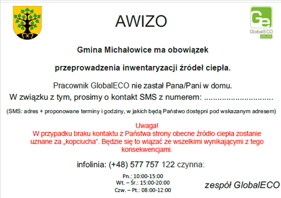 grafika obrazująca awizo