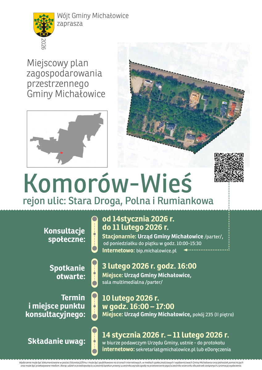 Plakat konsultacje społeczne mpzp